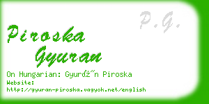 piroska gyuran business card